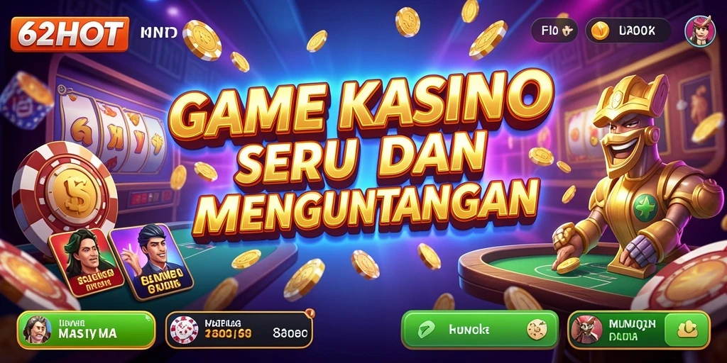Screenshot utama dari gameplay 62HOT menunjukkan keseruan permainan Kasino.