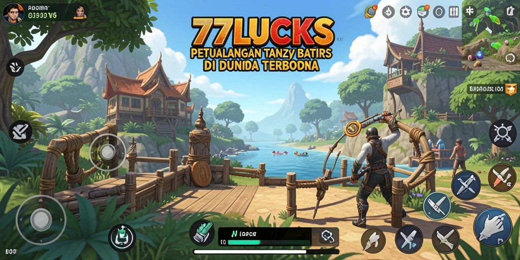 Screenshot gameplay Open World 77LUCKS yang memukau dan penuh aksi.