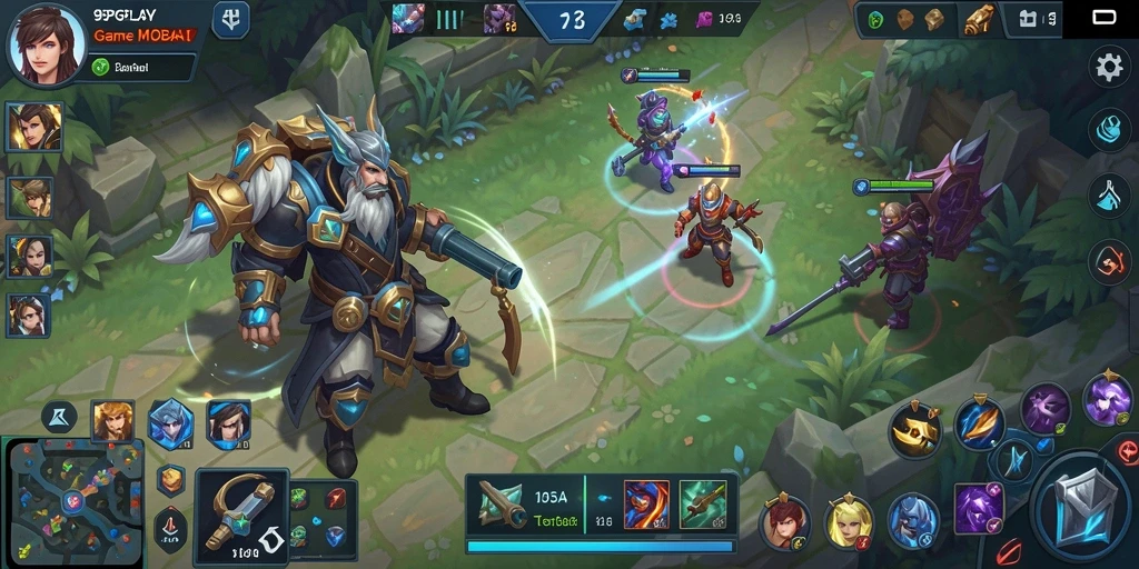 Tampilan gameplay seru dari 95PGPLAY dalam pertarungan MOBA.
