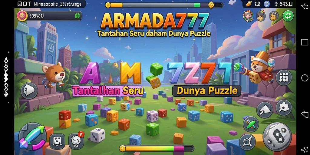 Tangkapan layar gameplay ARMADA777 yang memperlihatkan tantangan puzzle.