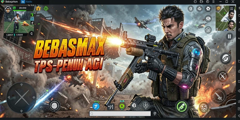 Tangkapan layar gameplay BEBASMAX yang menampilkan aksi mendebarkan.