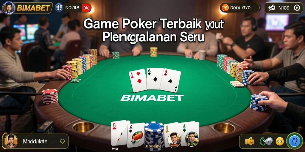 Screenshot gameplay BIMABET yang menampilkan serunya permainan Poker.