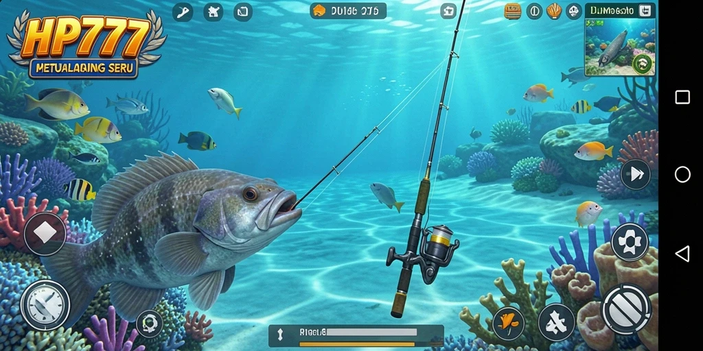 Tangkapan ikan yang spektakuler dalam gameplay HP777.