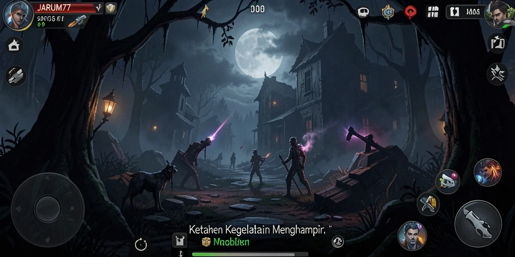 Gameplay mengerikan dengan suasana yang mencekam di JARUM77.