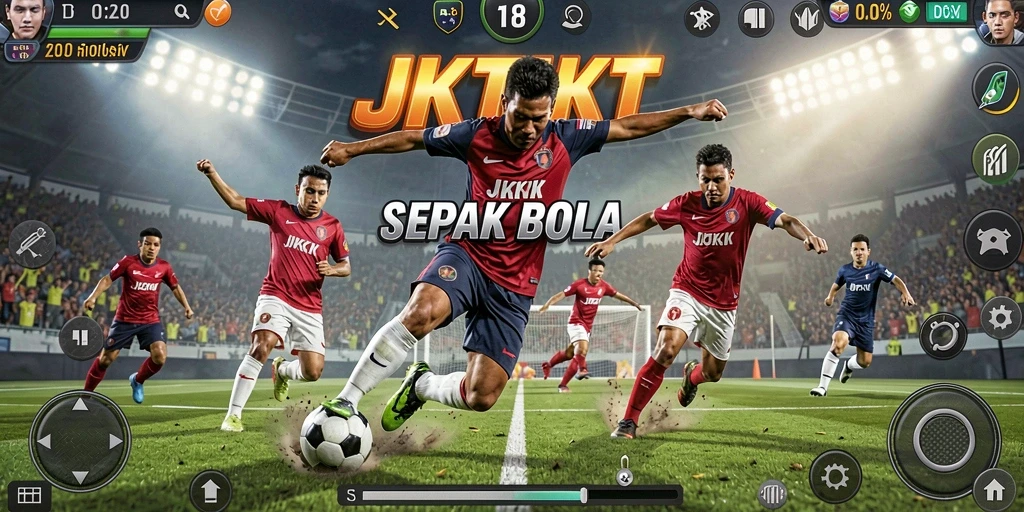 Tampilan aksi permainan JKTJKT yang menegangkan di lapangan.