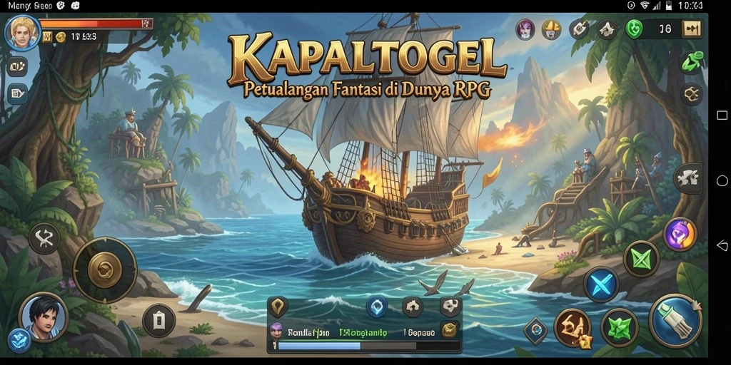 Screenshot KAPALTOGEL yang menunjukkan pertarungan seru dalam RPG.