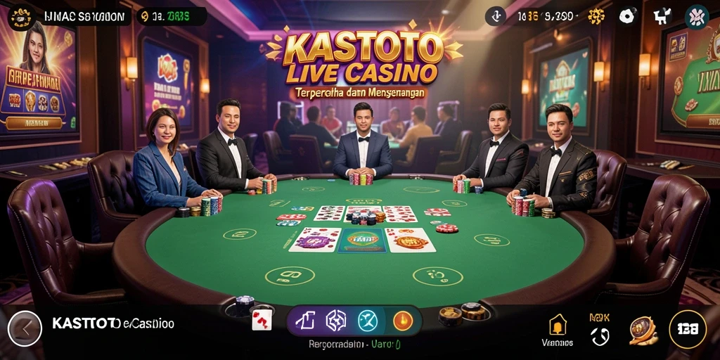 Screenshot gameplay KASTOTO yang menggambarkan keseruan permainan Live Casino.