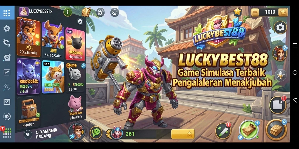 Tampilan gameplay menarik dalam LUCKYBEST88 menunjukkan aksi simulasi yang seru.