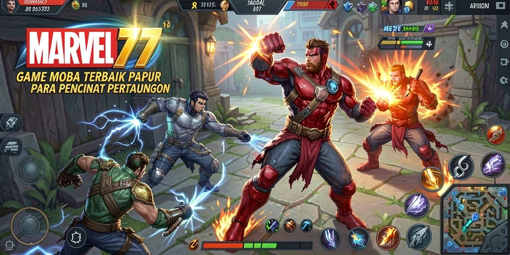 Tampilan gameplay MARVEL77 yang epik dan dinamis.