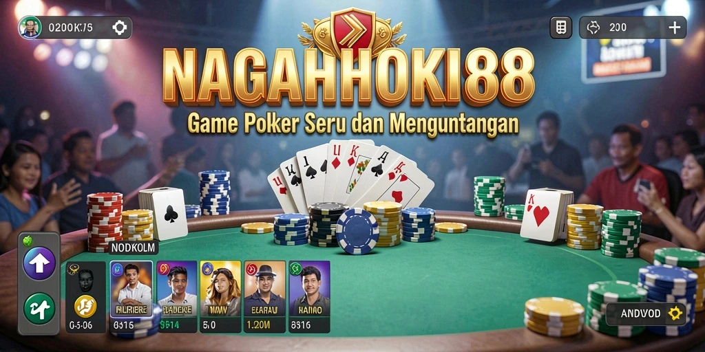Screenshot <strong>NAGAHOKI88</strong> menampilkan momen seru saat bermain poker.