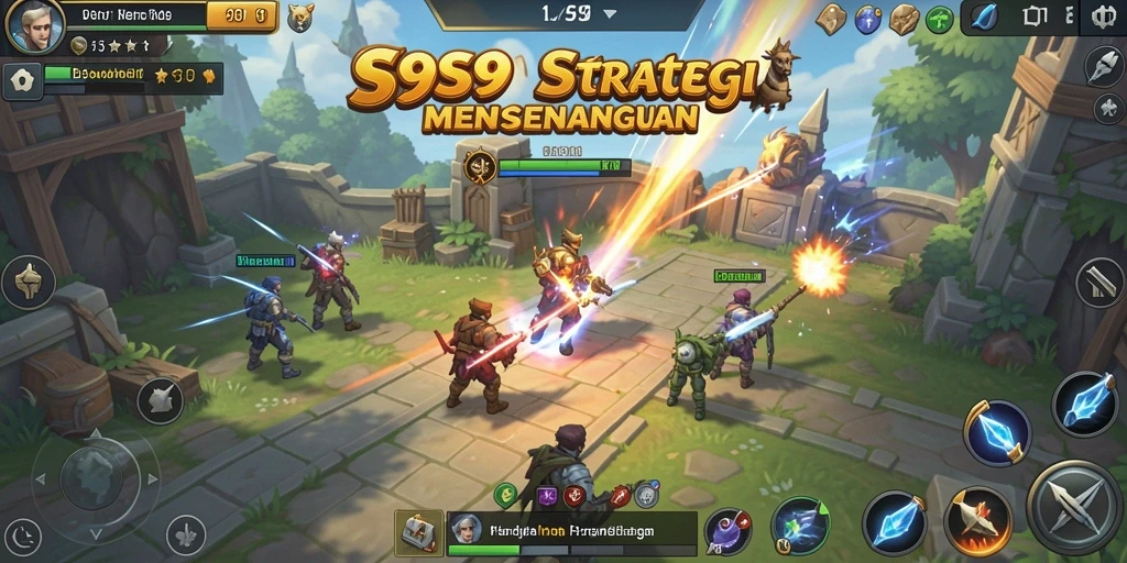 Tampilan gameplay S9S9 dengan aksi strategi yang intens.