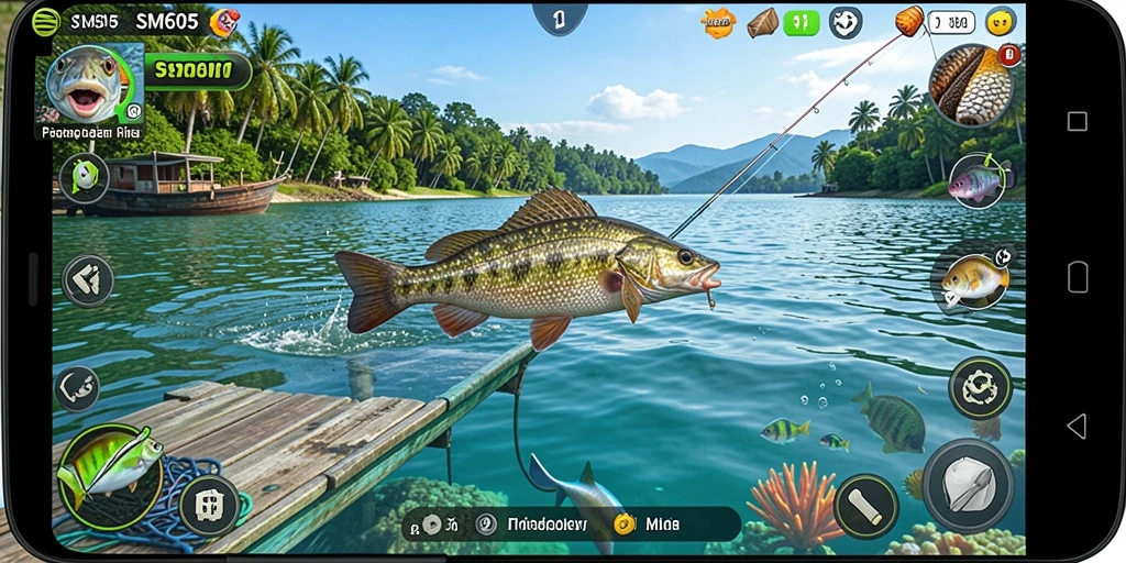 Tangkapan besar di SM605 saat bermain Fishing.