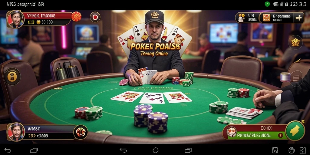 Tampilan gameplay poker yang seru di WIN33.