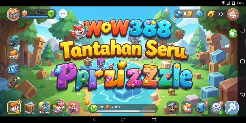 Tampilan gameplay WOW388 dengan tantangan puzzle seru dan grafis menawan.